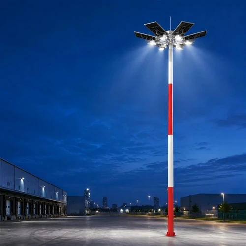 Principi de llums d'alt pal d'energia solar